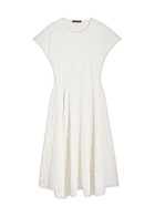 High Party Floral-jacquard Stretch-jersey Midi Dress White