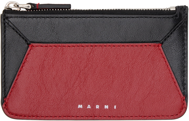 Photo: Marni Black & Red Leather Card Holder