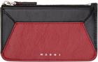 Marni Black & Red Leather Card Holder