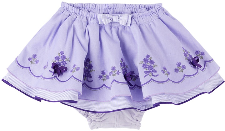 Photo: ANNA SUI MINI Baby Purple Tiered Skirt