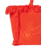 MC2 Saint Barth Vanity Orange Terry Shoulder Soft Bag With Embossed Logo