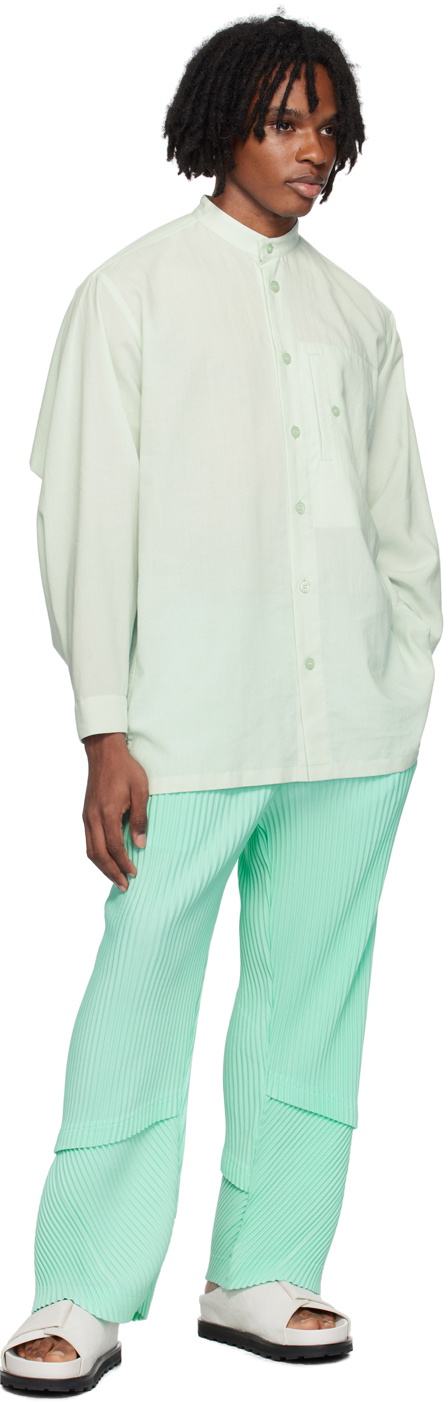 HOMME PLISSÉ ISSEY MIYAKE Green Aerial Trousers Homme Plisse
