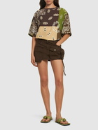 THE ATTICO Canvas Cargo Mini Skirt