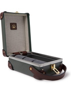 GLOBE-TROTTER - Leather-Trimmed Three-Watch Case