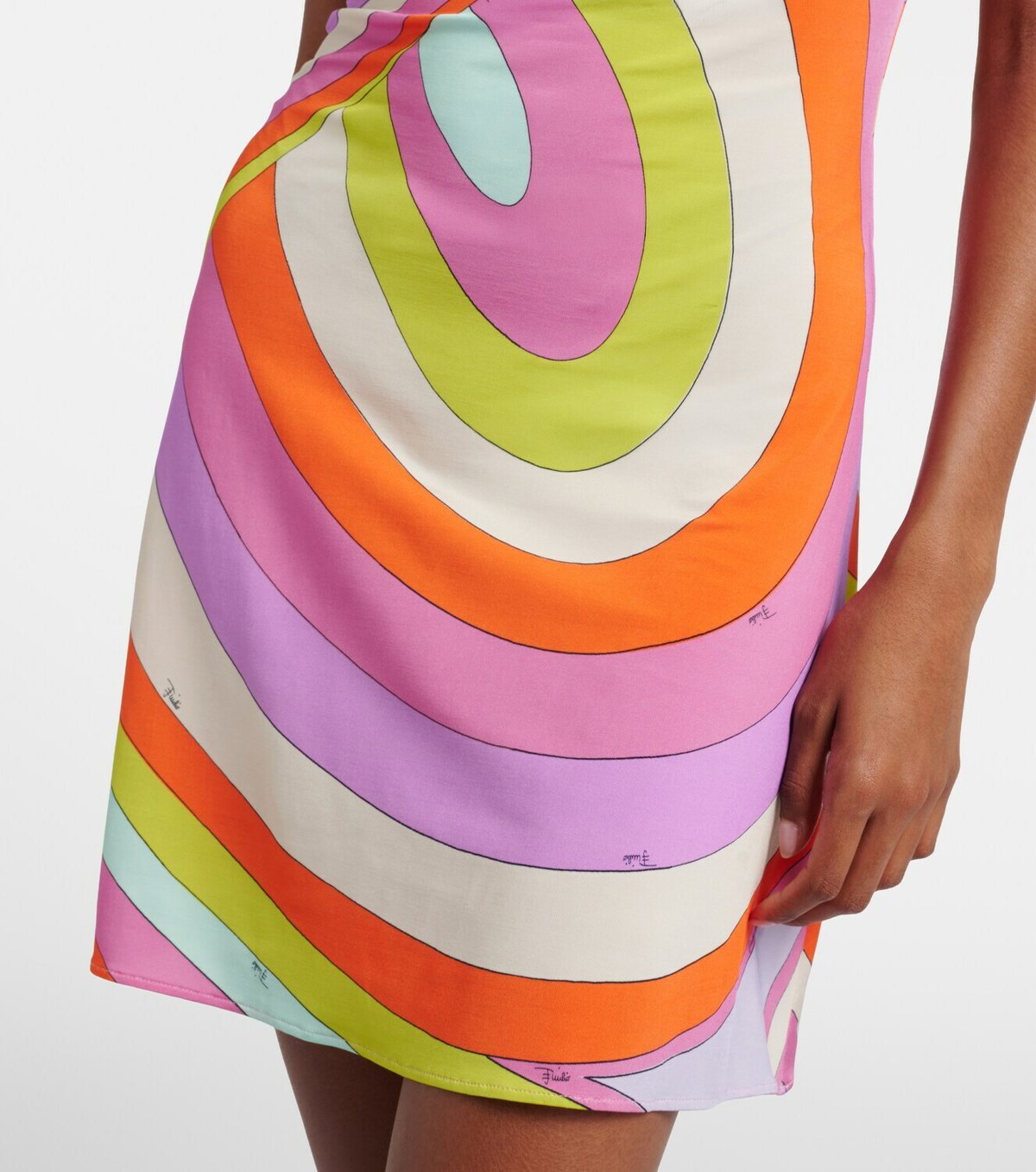 Pucci Iride draped satin jersey minidress