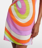 Pucci Iride draped satin jersey minidress