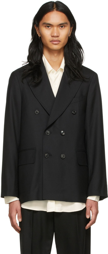 Photo: Our Legacy Black Unconstructed Double Breasted Blazer