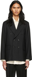 Our Legacy Black Unconstructed Double Breasted Blazer