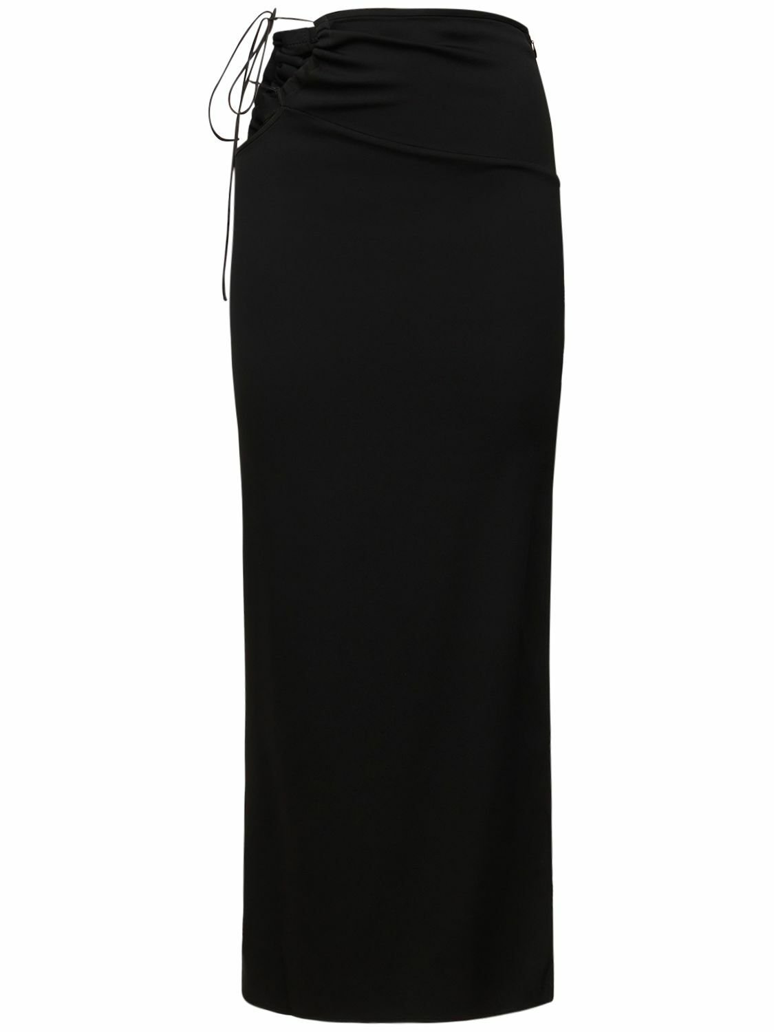 スカート CHRISTOPHER ESBER Women Long Skirts 25014502 BLACK CHRISTOPHER ESBER - Side Tie Viscose Long Skirt Christopher