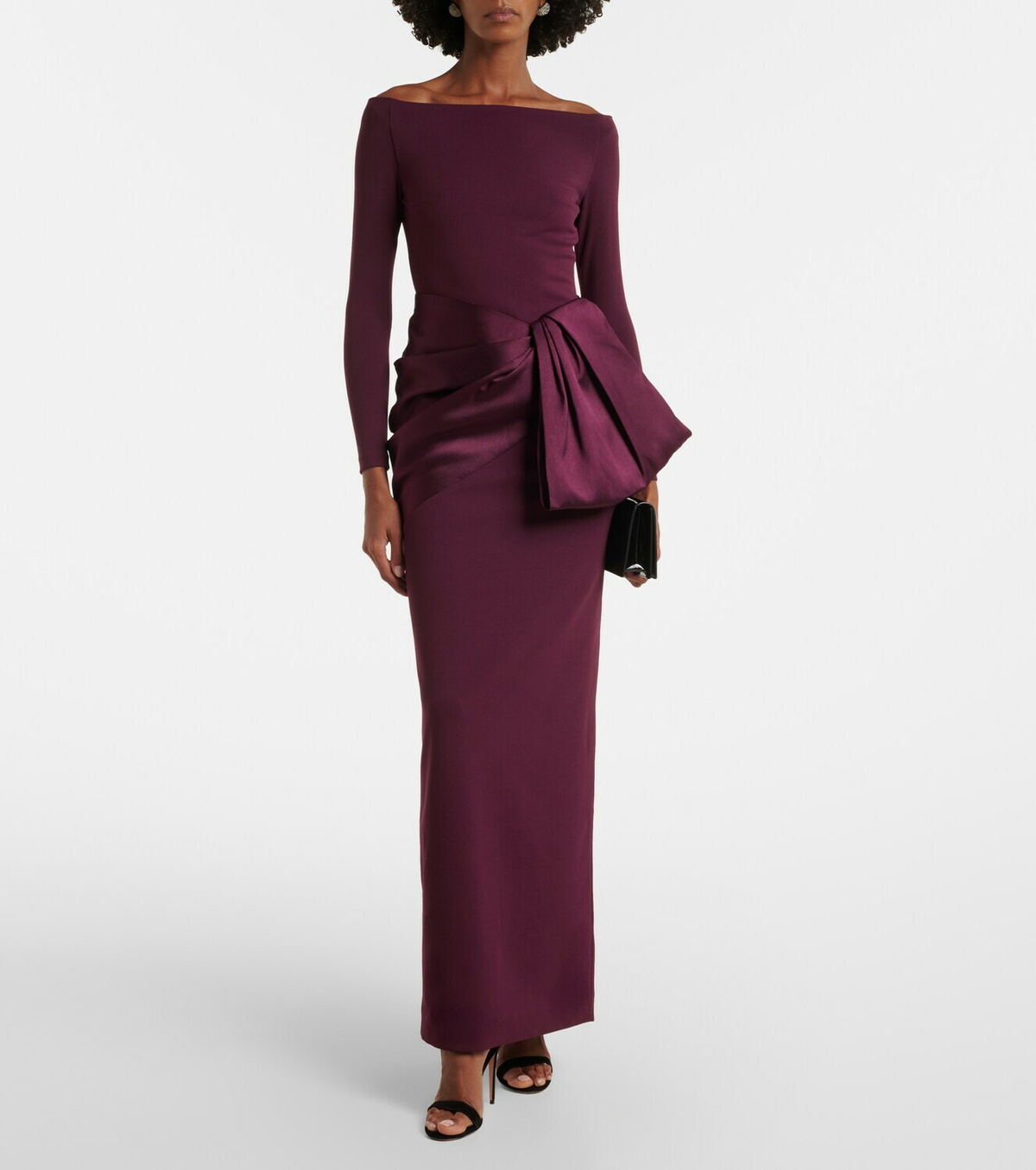 Solace London Kori satin-trimmed gown