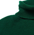 Thom Sweeney - Ribbed Merino Wool and Cashmere-Blend Rollneck Sweater - Green