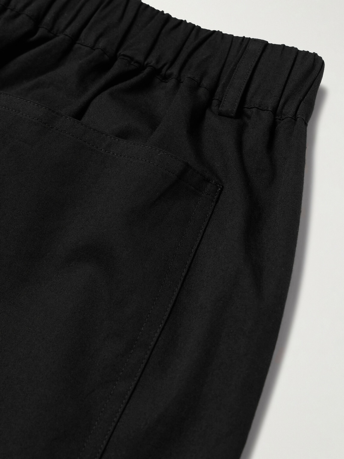 FRAME - Relaxed Straight-Leg Cotton Trousers - Black