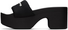 Alexander Wang Black Platform Slides