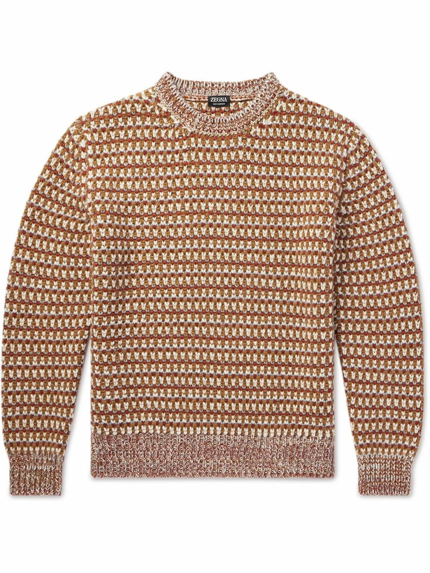 Photo: Zegna - Oasi Cashmere-Jacquard Sweater - Brown