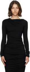 Entire Studios Black Drape Top