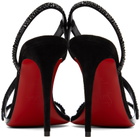 Christian Louboutin Black Rosalie Strass 100 Heeled Sandals