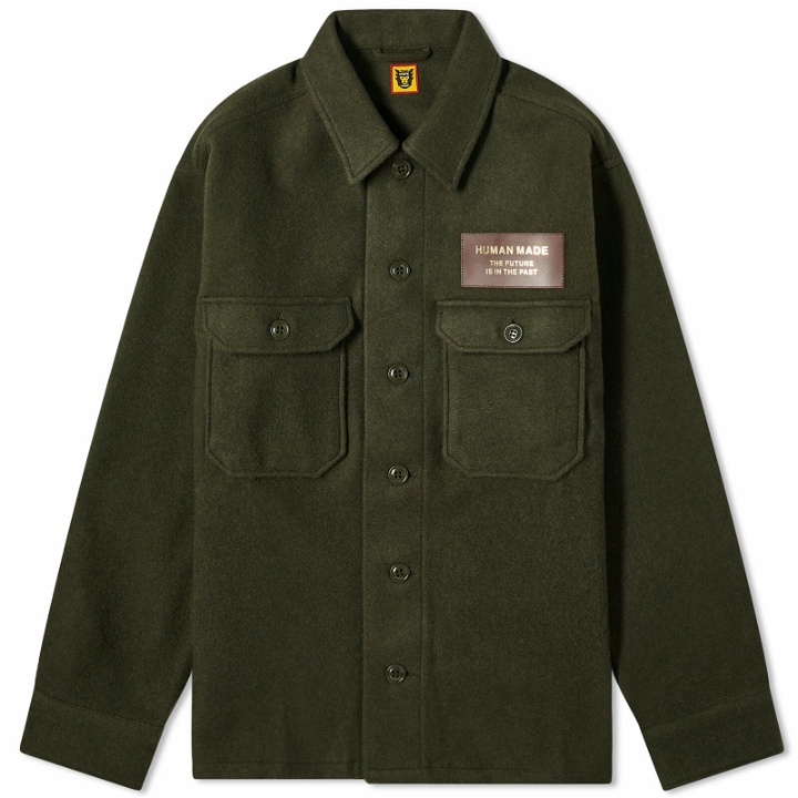 Photo: Human Made Men's Wool CPO Overshirt in Olive Drab