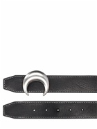 MARINE SERRE - 3.8cm Moon Leather Buckle Belt