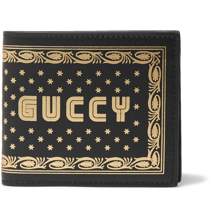 Photo: Gucci - Printed Leather Billfold Wallet - Men - Black
