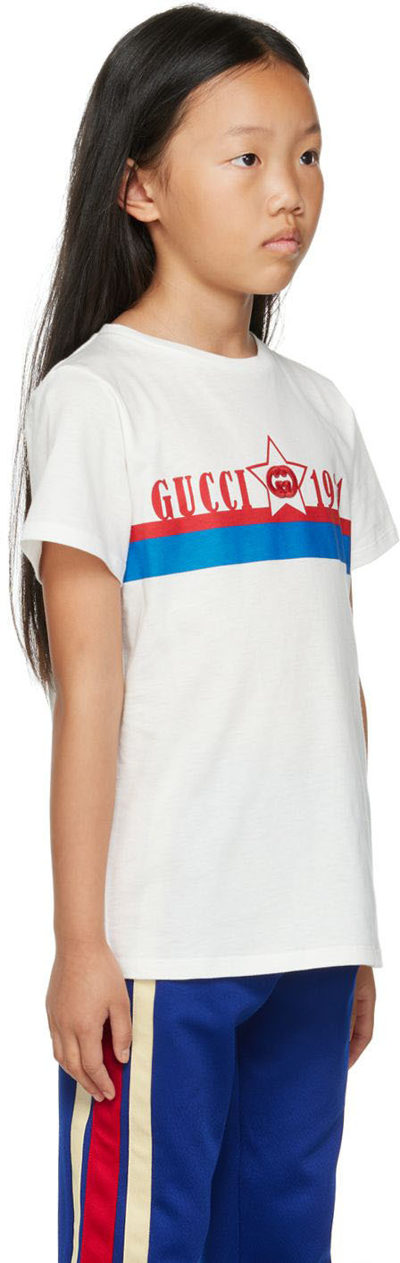 Gucci Kids White Cotton T-Shirt Gucci