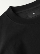 Y-3 - Panelled Organic Cotton-Blend Jersey and Ripstop Sweatshirt - Black