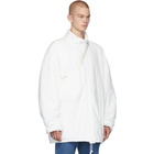 Maison Margiela White Hooded Windbreaker Jacket