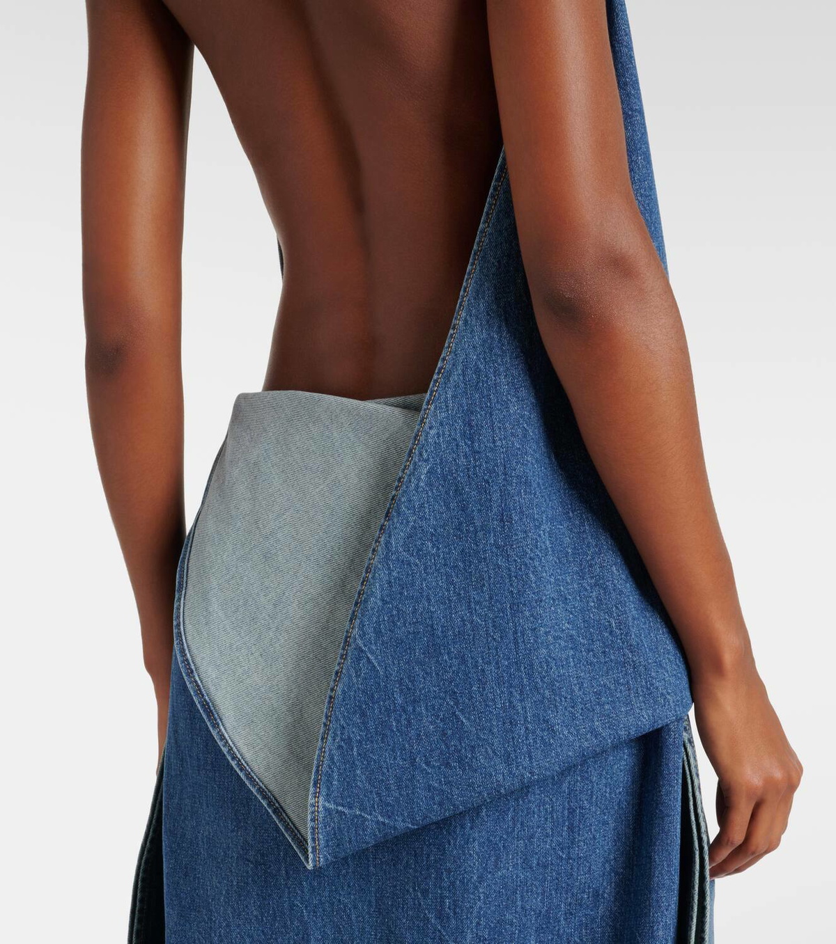 Alaïa Caped denim top