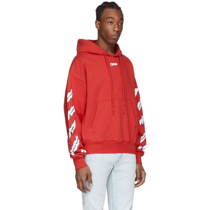 Off-White Red Tape Hoodie Off-White