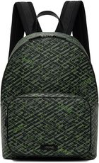 Versace Black La Greca Backpack