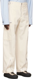 Jil Sander Beige Cotton Cargo Pants