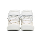 Maison Margiela White Mix Fabric High-Top Sneakers