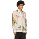 Casablanca Pink Silk Surf Club Shirt