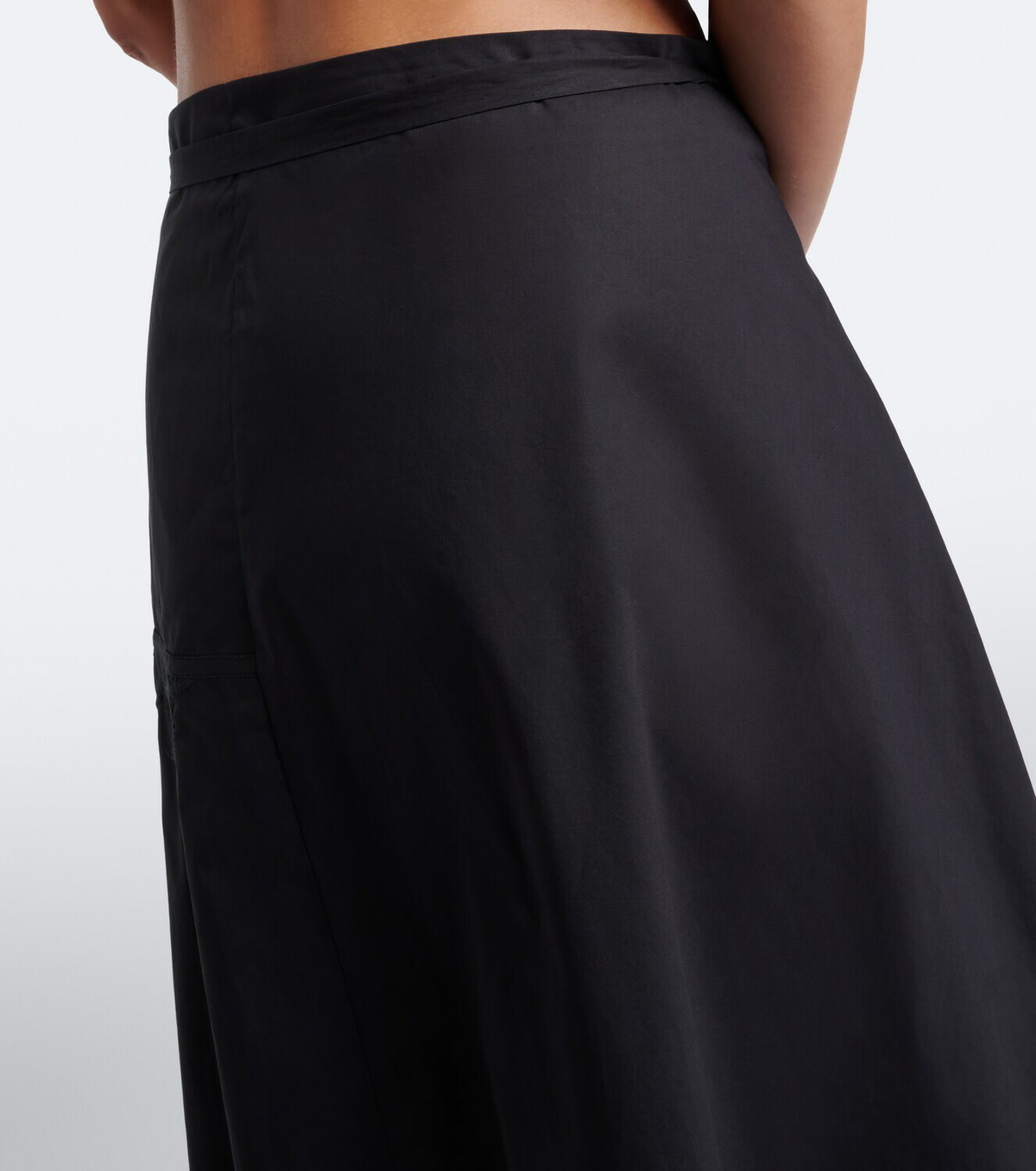 SIR Klara asymmetric cotton midi skirt