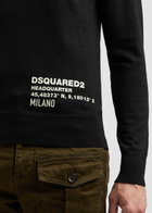 DSQUARED2 Logo-appliqué Wool Jumper Black