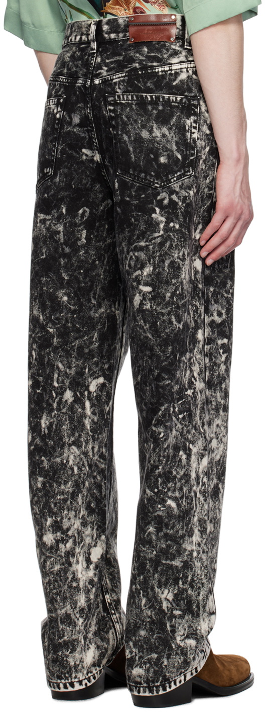 Dries Van Noten Black Acid Wash Jeans
