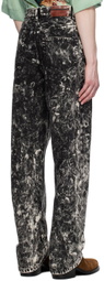 Dries Van Noten Black Acid Wash Jeans