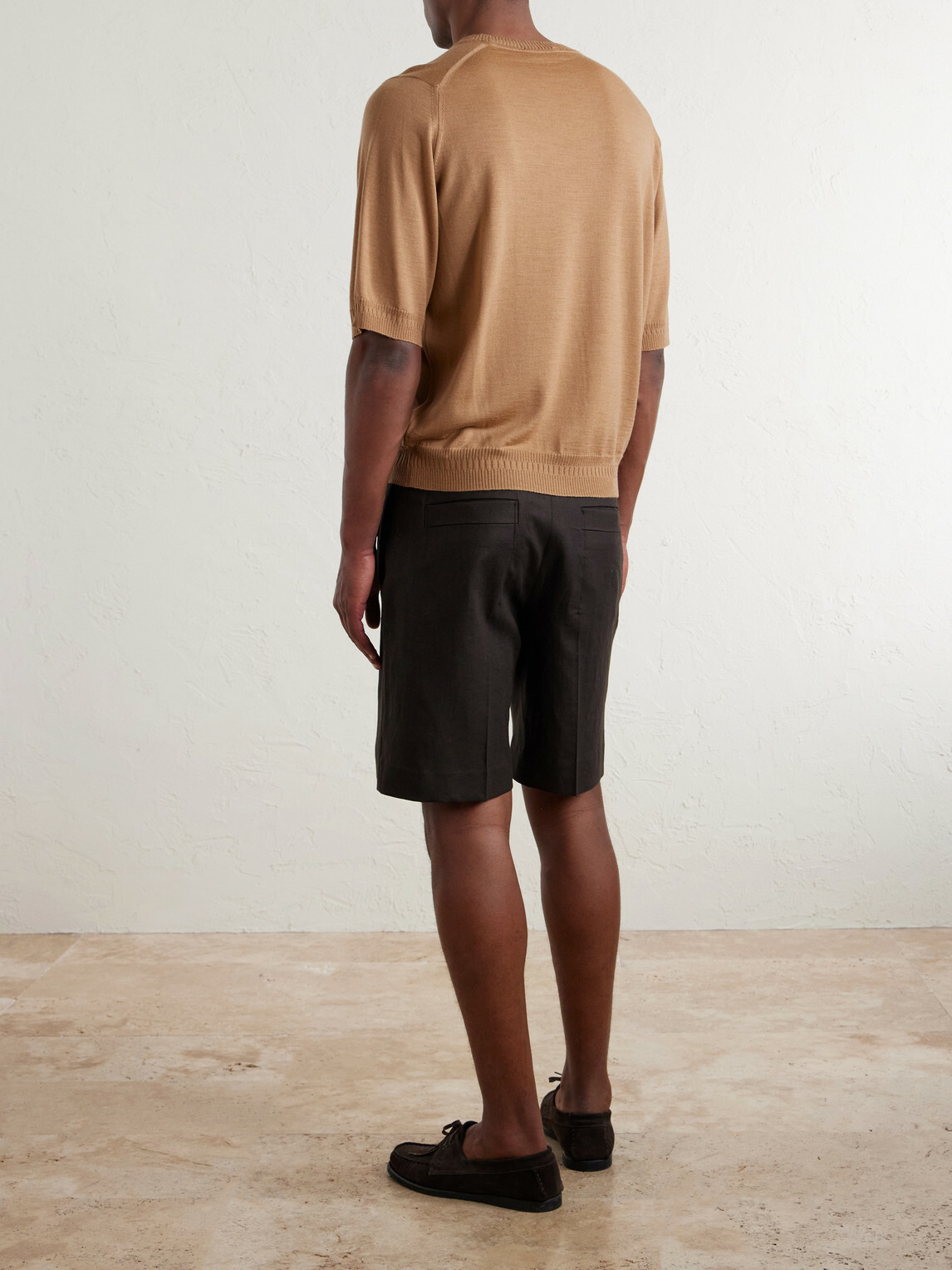 John Smedley - Bill Nighy Knitted Merino Wool T-Shirt - Neutrals