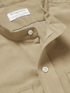 Kingsman - Turnbull & Asser Unwin Grandad-Collar Cotton-Corduroy Shirt - Brown
