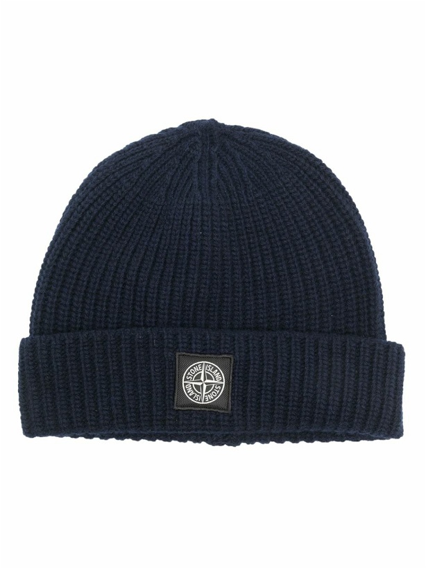 Photo: STONE ISLAND - Wool Hat With Logo