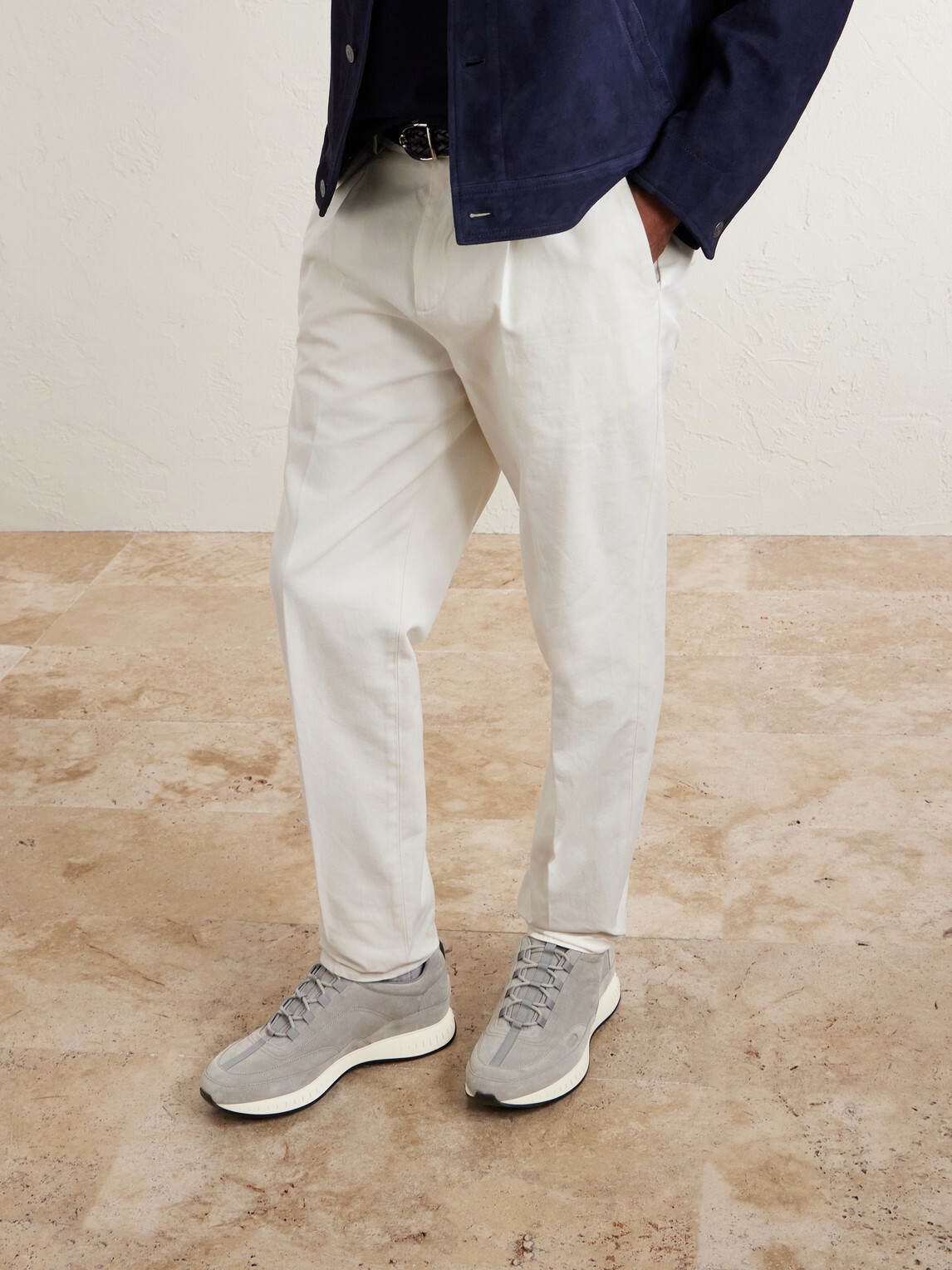 John Lobb - Laced Stream Suede Sneakers - Gray