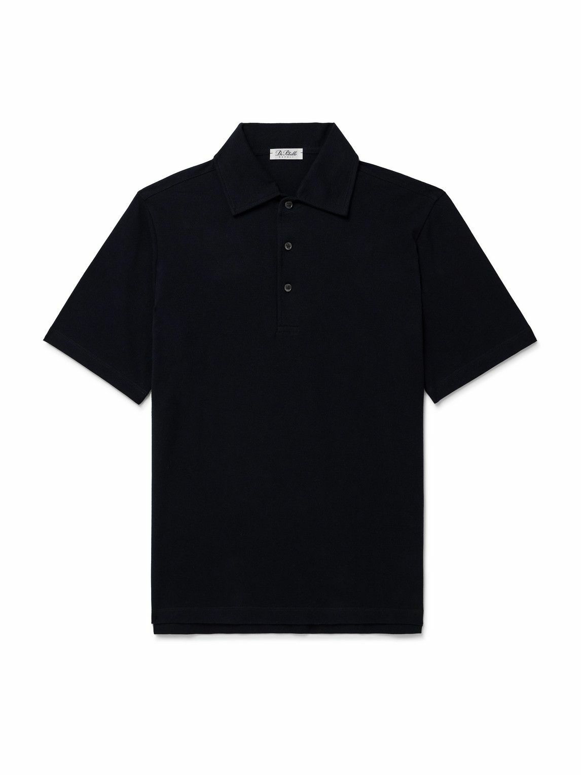 De Petrillo - Cotton-Piqué Polo Shirt - Blue