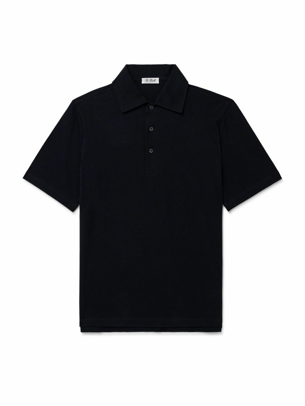 Photo: De Petrillo - Cotton-Piqué Polo Shirt - Blue