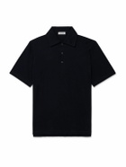 De Petrillo - Cotton-Piqué Polo Shirt - Blue