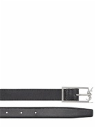 SAINT LAURENT - 2cm Ysl Buckle Leather Belt