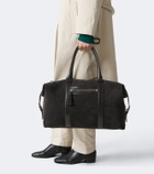 Tom Ford Buckley leather-trimmed suede duffel bag
