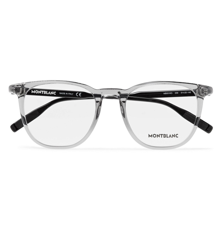 Photo: Montblanc - Square-Frame Acetate Optical Glasses - Gray
