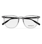 Montblanc - Square-Frame Acetate Optical Glasses - Gray