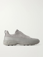 Zegna - Triple Stitch™ Monte Leather-Trimmed Suede Slip-On Sneakers - Gray