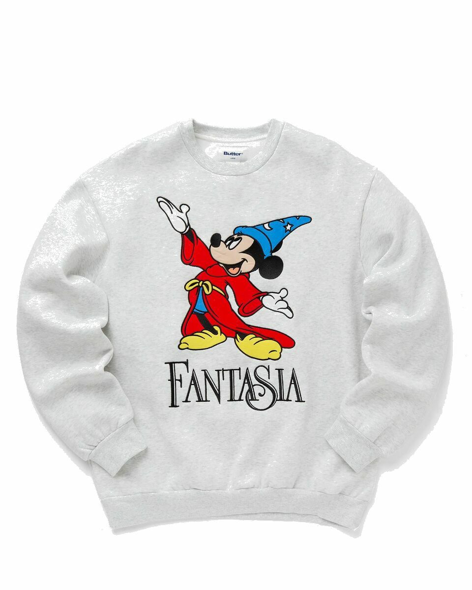 Photo: Butter Goods X Disney Fantasia Crewneck Sweatshirt Grey - Mens - Sweatshirts