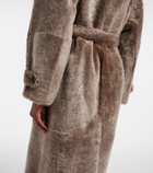Brunello Cucinelli Shearling wrap coat